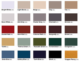 Wind Rated Cupola Colors